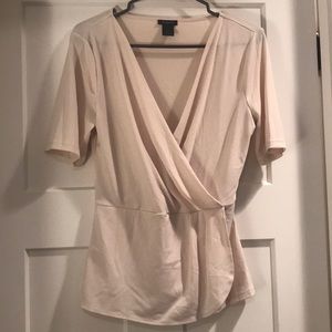 Ann Taylor cross front blouse